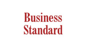 The text Business Standard in bold red font on a plain white background, evoking the style of Los Angeles.