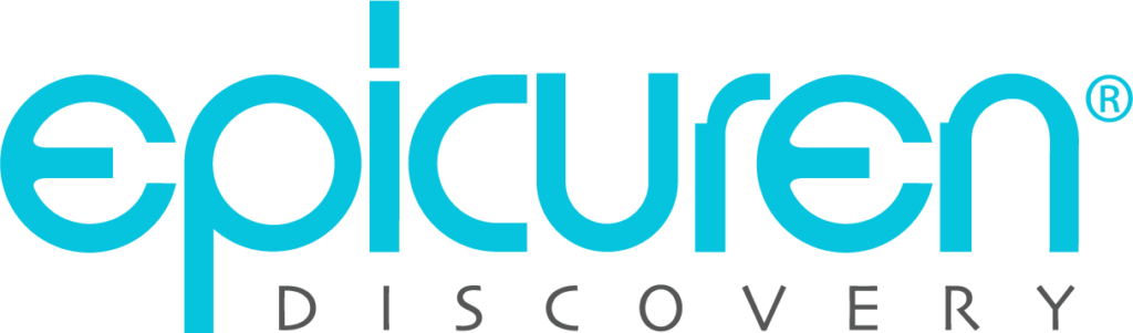 Logo with the word “epicuren” in large blue lowercase letters, and “DISCOVERY” in smaller gray uppercase letters below.