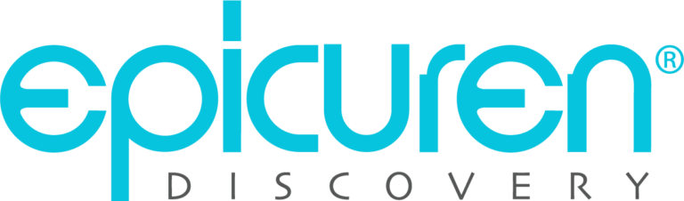 Logo with the word “epicuren” in large blue lowercase letters, and “DISCOVERY” in smaller gray uppercase letters below.