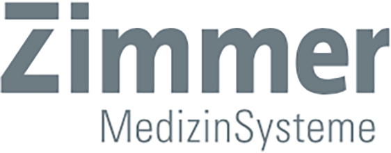 Zimmer MedizinSysteme logo with Zimmer in large font and MedizinSysteme below in smaller font, both in gray.